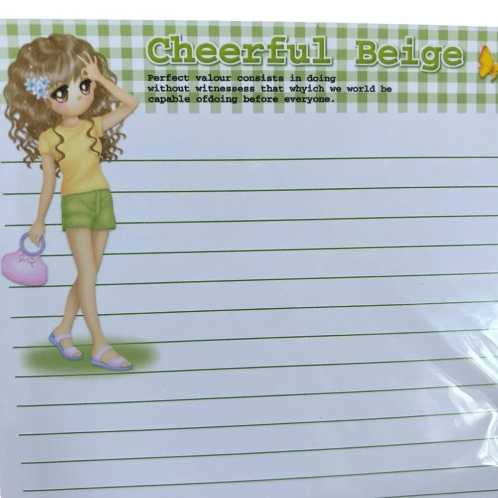 Vintage Y2K Sunflower Fancy Elegance Beige Letter Set Korean Stationary Kawaii